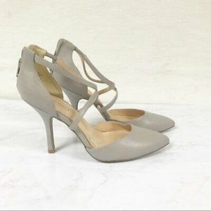 Nine West gray strappy heels